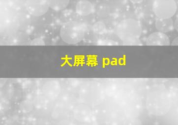 大屏幕 pad